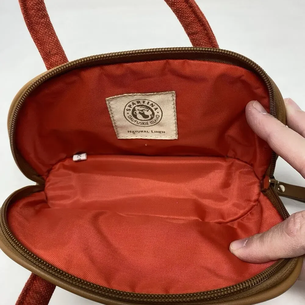 Spartina 449 Small Satchel Bag/Travel/Cosmetic Case Daufuski Island Linen